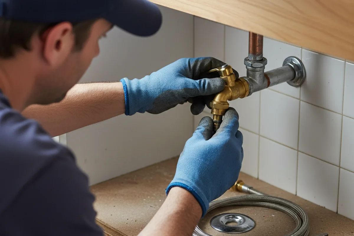Shutoff valve and fitting work during Emergency Plumbing in Arbon